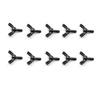 Juego de pernos de mariposa de acero negro DIN316 - Tornillos de mariposa M3-M10 for apretar a mano, agarre con brida dentada, surtido de 10 piezas(M4-10pcs-25mm)