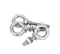 Juego de pernos de ojo con tuerca y arandela M3, M4, M5, M6 y M8, de acero inoxidable 304, con pernos extendidos.(M4x15mm 2sets)