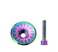 Juego de pernos de tapa superior de auriculares de bicicleta de 1-1/8 pulgadas, cubierta de vástago de aleación de aluminio 6061, reemplazo ligero y colorido para horquillas sin rosca, piezas de