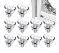 Juego De Pernos-Pernos De Ranura En T-Slot De Acero Inoxidable Para Sistemas De Carril Pesado, Soportes De Panel, Rack De Techo | Hardware Resistente Al Óxido Para Tornillo De Cabeza De