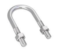 Juego de pernos y tuercas redondos en forma de U 316 M6 M8 M10, abrazadera de tubo tipo clip, soporte de tubo, tornillos de hebilla fija(M10x273x322mm 2Sets)