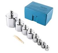 Juego de pesas de calibración de 1000g, 8 Uds. De pesas de gramos de acero cromado con estuche para básculas digitales de joyería y ciencia