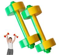 Juego de pesas para niños, juego de peso para niños pequeños de 7.9x3.2 pulgadas, barra de suaves de ABS para casa, gimnasio, verde