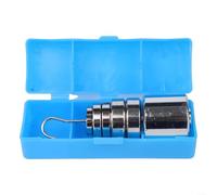 Juego de pesas ranuradas de metal de 200 g, 50 g, 20 g, 10 g con gancho, masas de laboratorio cromadas para experimentos de física en el aula, investigación de fuerza y torsión, incluye caja de