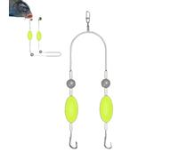 Juego de pesca antisuelo con doble anzuelo - Anzuelos plegables - Gancho doble contrapeso para capturas submarinas - Color aleatorio