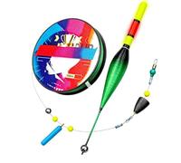 Juego de pesca automático, 100 metros que cambian de color con pose y sedal de pesca, línea de pesca básica lista para usar para pesca de agua dulce y salada
