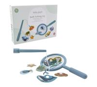Juego de Pesca de Baño Azul - Juguete acuático con red y animales marinos - Little Dutch - Diversión desde 3 años
