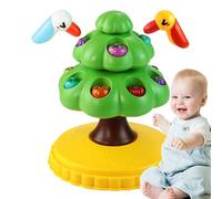 Juego de Pesca - de Mesa de Pesca | Árbol en Forma de Pico Verde Magnético con Frutas Para Recoger Luz Giratoria Y Sonidos Para Coordinación Mano-Ojo Desde 3