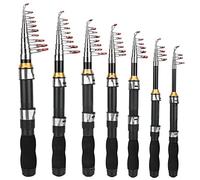 Juego de Pesca Telescópico Portátil Juego de Caña de Pescar Y Carrete con Carrete Giratorio Combinaciones de Carretes de Cañas de Pescar Ideal Pequeña Caña de Pescar para Pesca de Viaje(1,2 m)