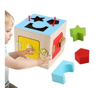 Juego de pestillo, juguete de caja de cerrojo, juguete sensorial para niños | Juguete para puertas y cerraduras con diferentes mecanismos de cierre para desarrollar habilidades de resolución de