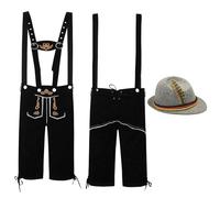 Juego de peto para hombre, Oktoberfest, con sombrero, de dos piezas, para fiestas de cerveza, uniformes, tradicionales, de piel, alternativas, fiestas, carnaval, ocio, verano, R Gris Claro, XXL