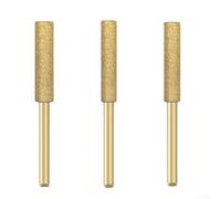 Juego de Piedras Afiladoras para sierra 3 Piezas para Juego(Gold) | 3 piedras esmeril, cabezal rotativo para fácil instalar, disipación calor eficiente, oro y plata