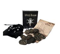 Juego de Piedras de runas de Madera - Bolsa de cristals grabada , adivinación de Viaje nórdica, Juego de runas de Brujas 14 Piezas | Juego de Piedras rúnicas con Bolsa de Almacenamiento,