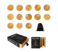 Juego de piedras de runas, piedras rúnicas con, piedras de runas de perspicacia espiritual, 13 piedras rúnicas con guía de instrucciones (idioma español no garantizado), suministros de bruja