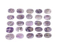 Juego de Piedras, Juego de Regalo de Piedras Rúnicas Naturales Prácticas, Suaves y Multiusos (Amatista)