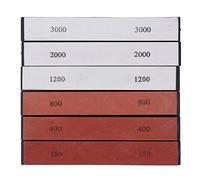 Juego de Piedras para Afilar Cuchillos Juego de Piedras de Afilar de Grado Profesional de 6 Piezas para Herramientas de Cocina, Caza y Exteriores Corindón Blanco 150 x 23 x 7 mm