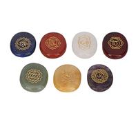 Juego de Piedras Rúnicas, 7 Colores, Multiusos, Apariencia Más Suave, Regalos Exquisitos, con Dos Cordones Ajustables Tejidos a Mano, para Meditación, Principiantes, Reiki