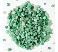 Juego de piedras semipreciosas para enhebrar, 500 piezas de chips irregulares, piedras preciosas naturales perforadas de 5 a 8 mm, perlas verdes con agujero para hacer pulseras, collares, pendientes y