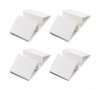 Juego de pies de apoyo para refuerzo de puerta de mascotas, soportes triangulares diseñados para evitar que se vuelque y aumentar la estabilidad de las barreras de madera (4 piezas)