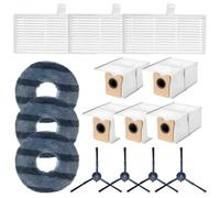 Juego de piezas compatibles para Eufy para omni C20 robot limpiador incluyendo filtros de cepillo de rodillo, almohadillas de fregona, cepillos laterales y bolsas desechables para el polvo