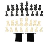 Juego de Piezas de ajedrez de plástico, 32 Piezas, Resistentes al Desgaste, antiarañazos, Antideslizantes, para Juegos Familiares, Viajes nocturnos, Material PP de tamaño Mediano