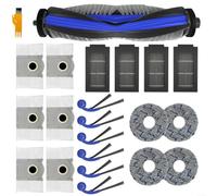Juego de piezas de aspiradora compatible con Ecovacs para Deebot T30C para Omni para robot Gen2, cepillo principal, cepillos laterales, filtros, paños de fregona, bolsas de polvo de 3.3 L