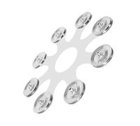 Juego de piezas de batería, platillos de metal, campanas, anillos de tambor, platillos de tambor, campanas, textura de metal, para entusiastas de la música