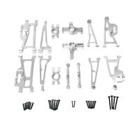 Juego de Piezas de Mejora de Metal para Coche teledirigido a Escala 1/14, Compatible con Modelos MJX1 14209 14210 H14BM, Repuesto para componentes vulnerables(Silver)