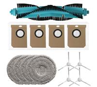 Juego de piezas de repuesto para aspiradora compatible con Cecotec 15090 16090 AI SpinArm Home&Wash, cepillo principal de 3.3L, cepillos laterales, paños de fregona, bolsas de polvo