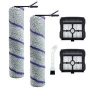 Juego de piezas de repuesto para aspiradora Rowenta X-Clean 10 GZ7540WO, para aspiradora NARWAL S20 Pro en seco y húmedo - Rodillo de cepillo y filtro HEPA accesorios, 2 ruedas, 2 filtros, incluye