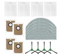 Juego de piezas de repuesto para DEERMA S30 DEM-S30, incluye filtros HEPA lavables, cepillos laterales, almohadillas para trapeador, bolsas de polvo, kit de limpieza profunda (A)