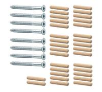 Juego de piezas de repuesto para estantería IKEA EXPEDIT 1x4 (44 x 185 cm) con tornillos y tacos de madera