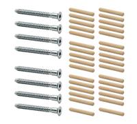 Juego de piezas de repuesto para estanterías IKEA KALLAX 3 x 4 (112 x 147 cm) con tornillos y tacos de madera