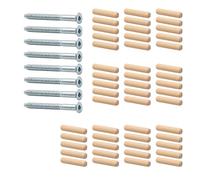 Juego de piezas de repuesto para estantes IKEA EXPEDIT 4 x 4 (149 x 149 cm) con tornillos y tacos de madera