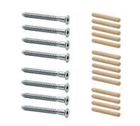 Juego de piezas de repuesto para estantes IKEA KALLAX 2 x 2 (77 x 77 cm) con tornillos y tacos de madera