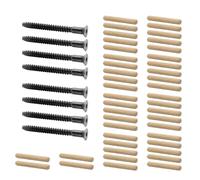 Juego de piezas de repuesto para estantes Ikea Kallax 2 x 4 (77 x 147 cm) con tornillos (negro) / tacos de madera