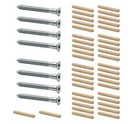 Juego de piezas de repuesto para estantes Ikea Kallax 4 (147 x 147 cm) con tornillos y tacos de madera