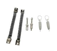 Juego de piezas de repuesto para pedal de bombo - Muelles metálicos, doble cadena, tornillos y tensor de anillo en D para percusión