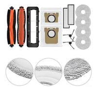 Juego de piezas de repuesto para robot aspirador compatible con Xiaomi Mijia 5 Pro OV21CN, incluye cepillos principales, filtros, bolsas de polvo, cepillos laterales, almohadillas de fregona para un