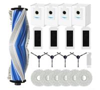 Juego de piezas de repuesto para robot aspirador Ecovacs T30S/T30S Pro, cepillo principal, cepillos laterales, filtros, bolsas de polvo y paños de plástico duradero, papel de filtro, ABS