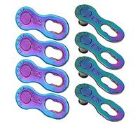 Juego de Piezas Premium de Conector de Eslabón Faltante de Cadena de 12 Velocidades para Bicicleta de Acero para Cadena de Bicicleta de Montaña y de Carretera, 4 Pares, Dorado (Colorful)