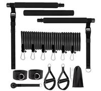 Juego de pilates - Juego de barras de pilates experto en materiales con bandas de resistencia para el hogar | Equipo de fitness completo para entrenamiento de fuerza, desarrollo muscular, estiramiento