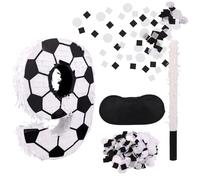 Juego de Piñatas con Temática de Fútbol, Número 9 con Palo Venda para los Ojos y Confeti Suministros Fiestas Deportivas para Niños Decoración Cumpleaños Juegos Fiesta