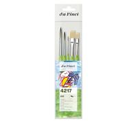 Juego de Pinceles da Vinci Fit Synthetics & Synthetics Bristle Set 4217 | Contiene 5 pinceles de fibras sintéticas y cerdas sintéticas de diferentes formas para técnicas de pintura versátiles.