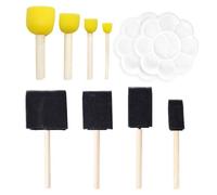 Juego De Pinceles De Esponja De 8 Piezas, Paleta De 2 Piezas, Pinceles De Esponja Acrílica, Herramientas De Pincel, Pinceles De Esponja Para Pintura De Acuarela