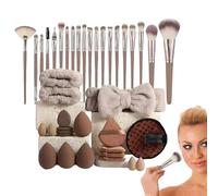 Juego de pinceles de maquillaje, 40 piezas Aplicadores de maquillaje Brouss de base Cepillos Set de herramientas | Accesorios de maquillaje de herramientas de maquillaje portátiles para profesión