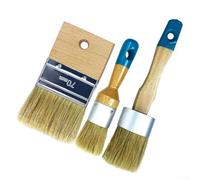 Juego de pinceles de pintura, 3 piezas, multifuncional, manual, para acabados lisos en paredes y techos de muebles, aplicación sencilla con cerdas y mango de madera, proyectos de mejora del hogar