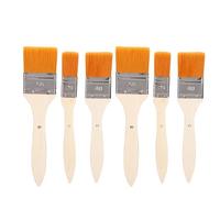 Juego de Pinceles de Pintura al óleo Profesional, 6 Piezas, Pelo de Nailon, Tubo de Aluminio, Pinceles con Mango de Madera para Artistas Principiantes, Pintura al óleo, acrílica y