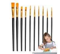 Juego de pinceles de pintura artística, pinceles de pintura al óleo, juego de 10 pinceles de pintura de , y flexibles, versátiles para acuarela, acrílico y pintura al óleo, pinturas de