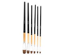 Juego de Pinceles de Pintura de Nailon multimodal, Pinceles para Pintura al óleo con Bolsa de Almacenamiento de plástico para Pintura al óleo y Acuarela, 6 uds.